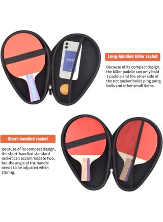 Ping Pong Paddle Case, Table Tennis Racket Pocket Table Tennis Racket Cover Hard Shell Ping Pong Portable Storage Bag for Carry & Protect Ping Pong Paddle Drop-resistant and Durable - view 2