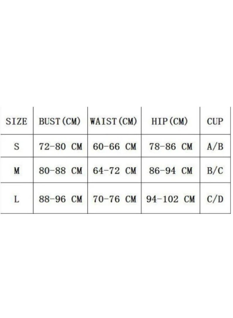 MARGOUN Women Large Size Swimsuit Cross Swimwear Bikinis Set Metal Connected Bathing Suit Bikini Strap Solid Split High Waist Bikini Swimwear Rose Red / L(Bust 88-96/Waist 70-76/Hip 94-102) - Image 2