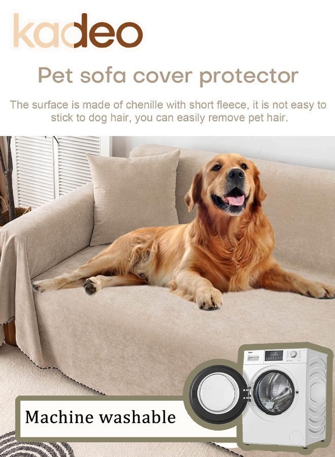 kadeo Waterproof Couch Covers, Washable Sofa Covers, Sectional Couch Cover for 2 Cushion, Furniture Protector Pet Friendly, Cat Scratch Proof Couch Protector Sofa Slipcover, 180*230CM - Image 4