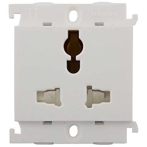 Legrand Polycarbonate Mylinc 13/10/6A Combi Socket 675554 (White) - Image 1