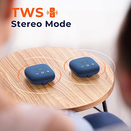 Tribit StormBox Micro 2 Portable Speaker: 90dB Loud Sound Deep Bass IP67 Waterproof Small Speaker Built-in Strap, 12H Playtime for Outdoor Camping Biking, 150ft Range (Pure Blue) - Image 4