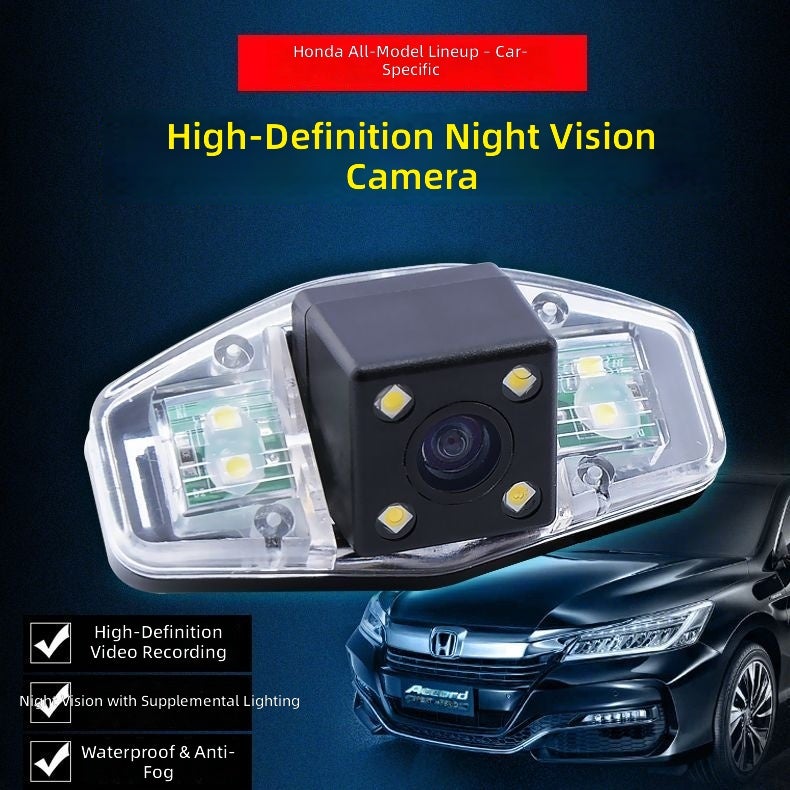 High-Definition Rearview Camera for Honda CR-V, Civic, Accord, and Other Models