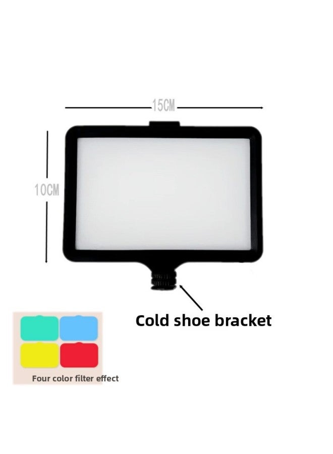Beauenty Shenzhen Moon Electronic Square Fill Light Film Changing Camera Photography Atmosphere Light Video Mobile Phone Lighting Light-Light Source Color:Three-color 6-inch +4 Color Plate +2.1 M Bracket - Image 2
