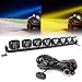 MOVOTOR 32 Inch LED Light BarDual ColorAmber White 240W High Intensity Projector Spot Beam Off Road Light with OnOff Wiring Harness Kit for TractorATVUTVBoatTrucks Roof Bumper - Image 2