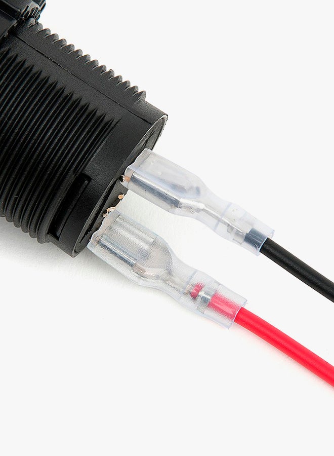 إسكدنيا شاحن سيارة بمنفذي USB وشاشة LED مع شاشة رقمية لمقياس الجهد الكهربائي أزرق - Image 5