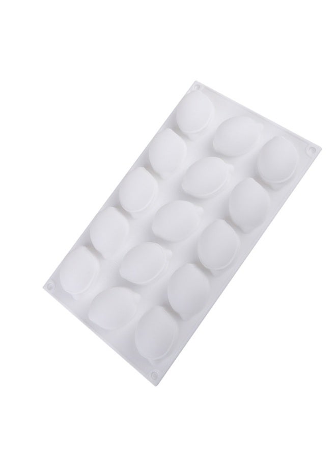 الليمون سيليكون القالب لخبز كعكة موس، 3D سيليكون الخبز القالب للحلوى، الحلوى الشوكولاته للمعجنات، كعكة، الآيس كريم، البودة، كعكة ديكور القالب، شكل الليمون (15-تجويف) - Image 3