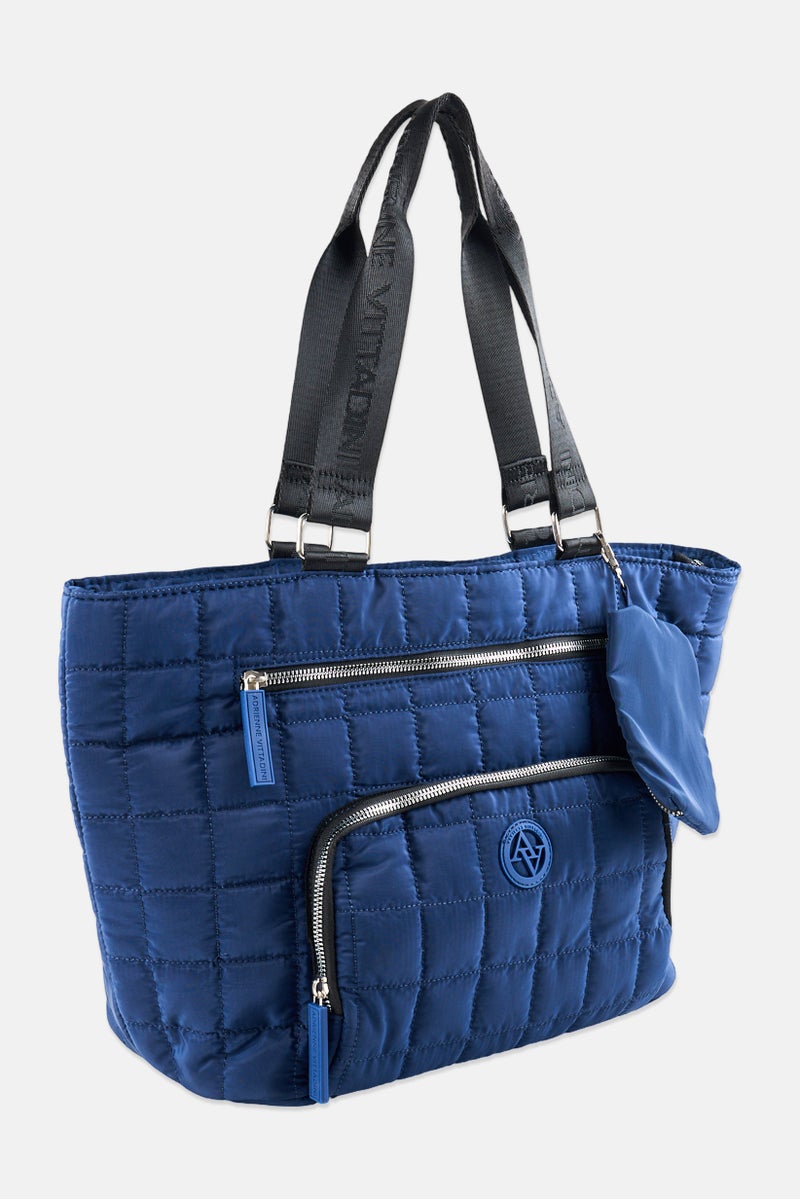 ADRIENNE VITTADINI Women Quilted Tote Bag, Navy - Image 3