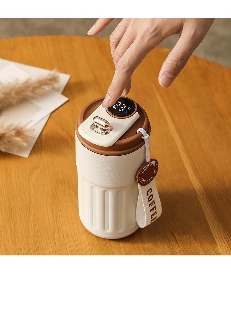 AROAQ Coffee Cup With Temperature Display, Portable Led Temperature Display Cup Water Bottle, Large Capacity Stainless Steel Insulated Water Cup, Durable Thermal Coffee Mug For Home Travel Sport, (Red) - Image 3