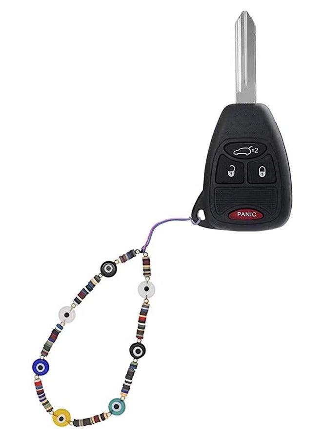 اتش واي الشر العين محظوظ Y2K سلسلة للهاتف المحمول حزام المعصم البوليمر كلاي المعصم سلسلة بوهو سلاسل الخلايا مطرز الحبل اليدوية قوس قزح الاكريليك الخرز اللؤلؤ سوار سلسلة المفاتيح النساء - Image 5