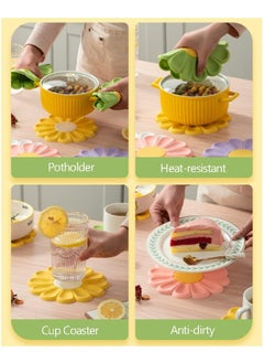 Oasisgalore 4-Pack Silicone Daisy Trivets, Heat-Resistant and Non-Slip Pot Holders for Hot Pots and Pans  - Image 4