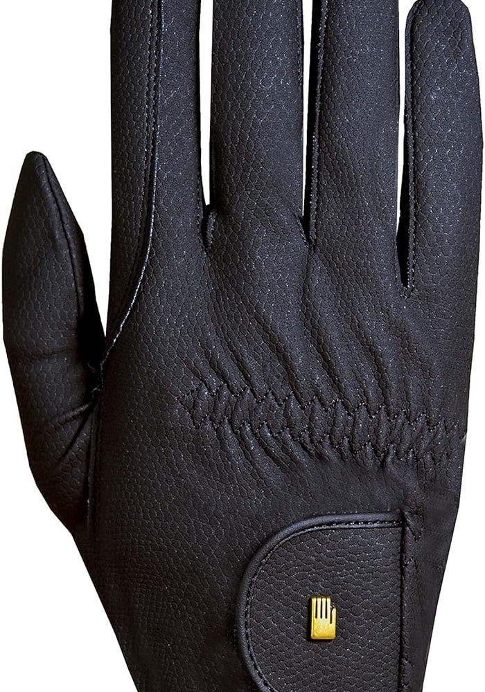 Roeckl Sports ROECK-GRIP Equestrian Gloves - Summer Riding Gloves in Black, Sizes 6-11 - Image 1
