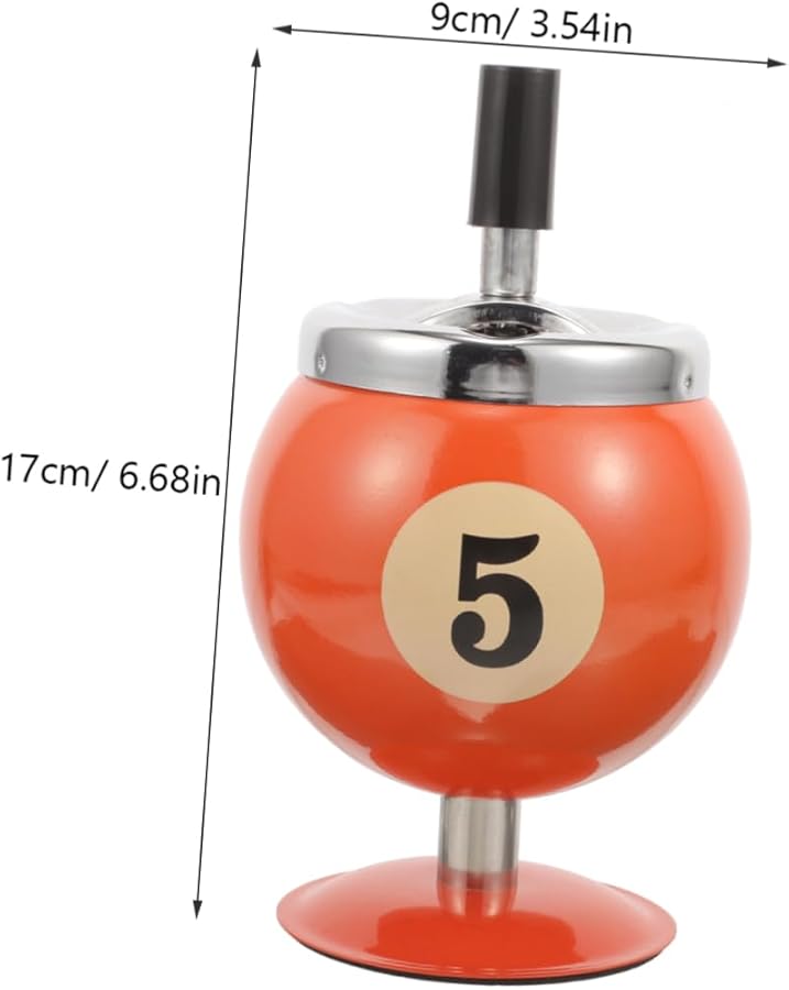 مطفأة سجائر حديدية صغيرة متينة أوتوماتيكية سطح مصقول للمنزل المكتب الباحة - Image 1