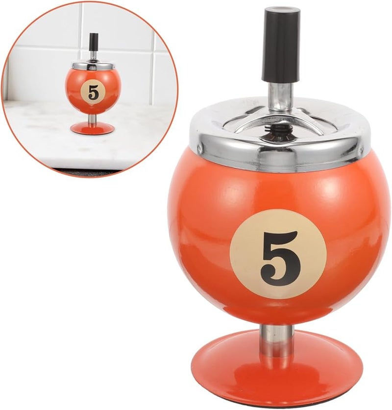 مطفأة سجائر حديدية صغيرة متينة أوتوماتيكية سطح مصقول للمنزل المكتب الباحة - Image 3