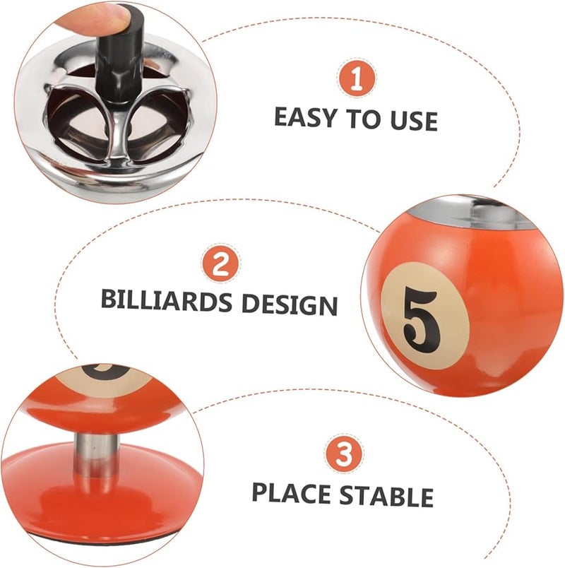 مطفأة سجائر حديدية صغيرة متينة أوتوماتيكية سطح مصقول للمنزل المكتب الباحة - Image 4