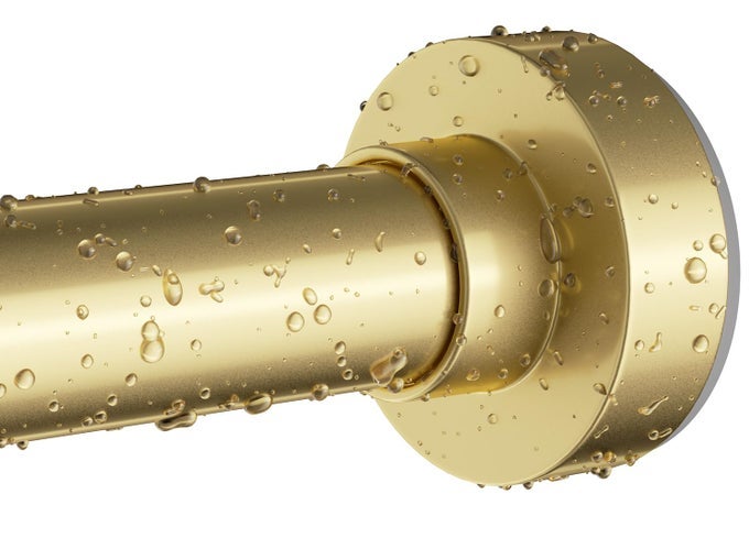 GOLD SHOWER CURTAIN ROD 3482 INCHES2868FT NEVER RUST ADJUSTABLE SHOWER ROD SPRING TENSION NON SLIP NO DRILLING SHOWER RODS FOR BATHROOM GARLAND WINDOW