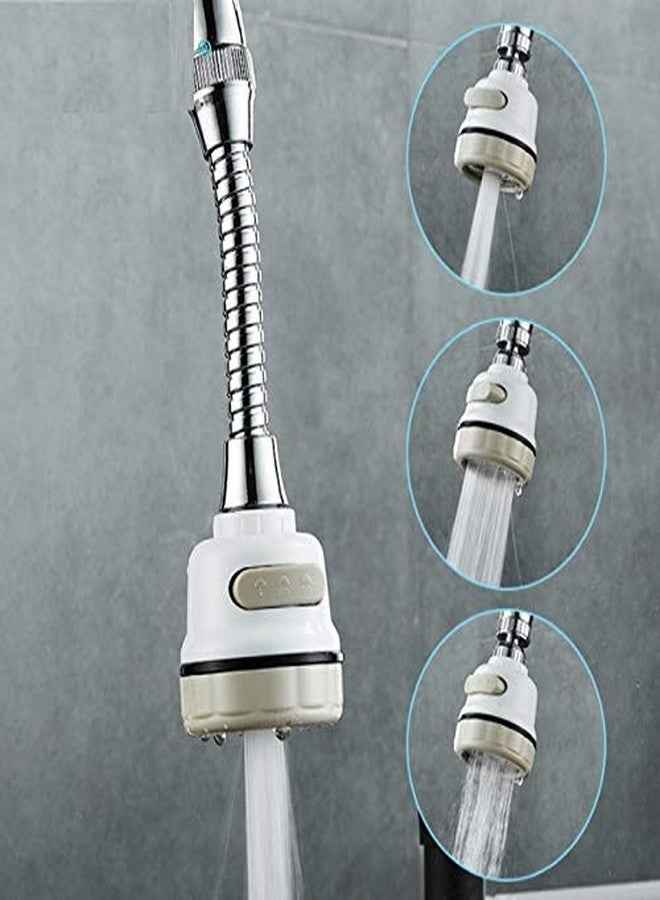 KitchenFest® ABS & Stainless Steel 360° Rotating Water Saving Flexible Faucet Aerator Sprinkler Sprayer with 3 Adjustment Modes and Hose Attachment for Kitchen Sink - Image 4