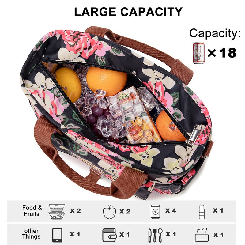 Weitars Lunch Bag for Women,Leak Proof Lunch Box for Work,Insulated Large Lunch Tote Bag with Removable Shoulder Strap, Lunch Bag For Picnic Hiking - Image 2