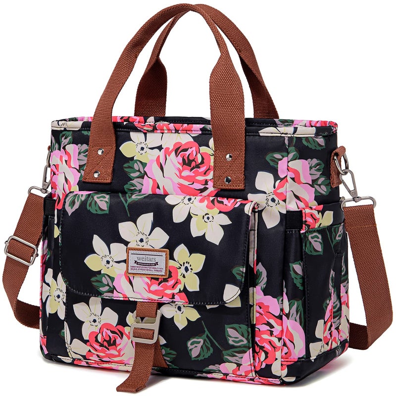 Weitars Lunch Bag for Women,Leak Proof Lunch Box for Work,Insulated Large Lunch Tote Bag with Removable Shoulder Strap, Lunch Bag For Picnic Hiking - Image 1