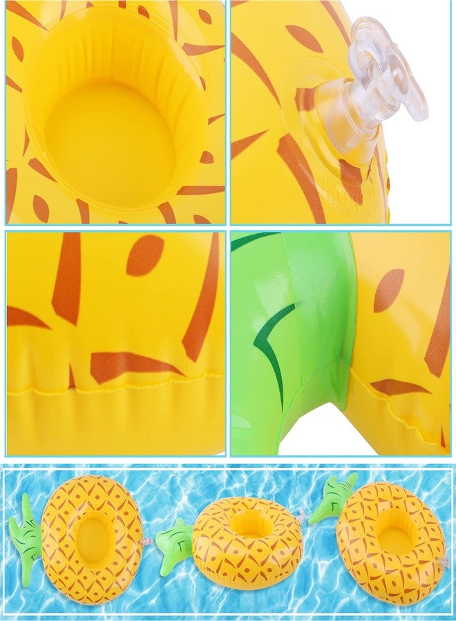 Blovec Inflatable Drink Floats, Blovec 8 Pack Inflatable Drink Holders Cup Coasters Swimming Drink Holder with Air Pump for Summer Pool Party - Image 4