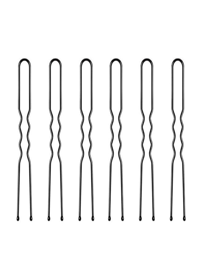 CLEZARO (Pack of 80) Curved U Shape Juda Pin for Women & Girls | Stylish U-Shaped Hairpins for Hairstyling | Hair Styling Accessories Clips (Black) (H70) - Image 2