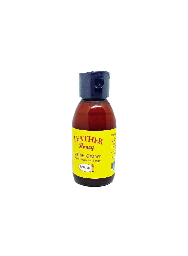 BeeWax "Two pieces of leather polish, cleaner, and corrector, liquid honey balm, and safe transparent varnish made from natural materials, a multi-purpose leather moisturizer for furniture, bags, jackets, and leather shoes - 4.2 fluid ounces. - Image 1