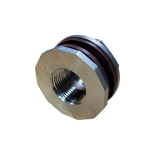 MiniBrew 34 NPT EZ Seal Weldless Bulkhead with EPDM Gaskets for Homebrewing 1 Pack - Image 1