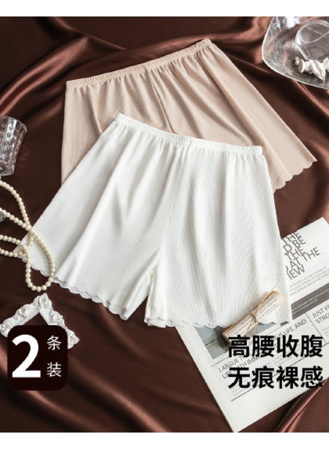 Goso Women'S Ice Silk Safety Shorts, Summer Lightweight Anti-Peep Seamless Non-Rolling Loose-Fitting Base Pants - Image 1