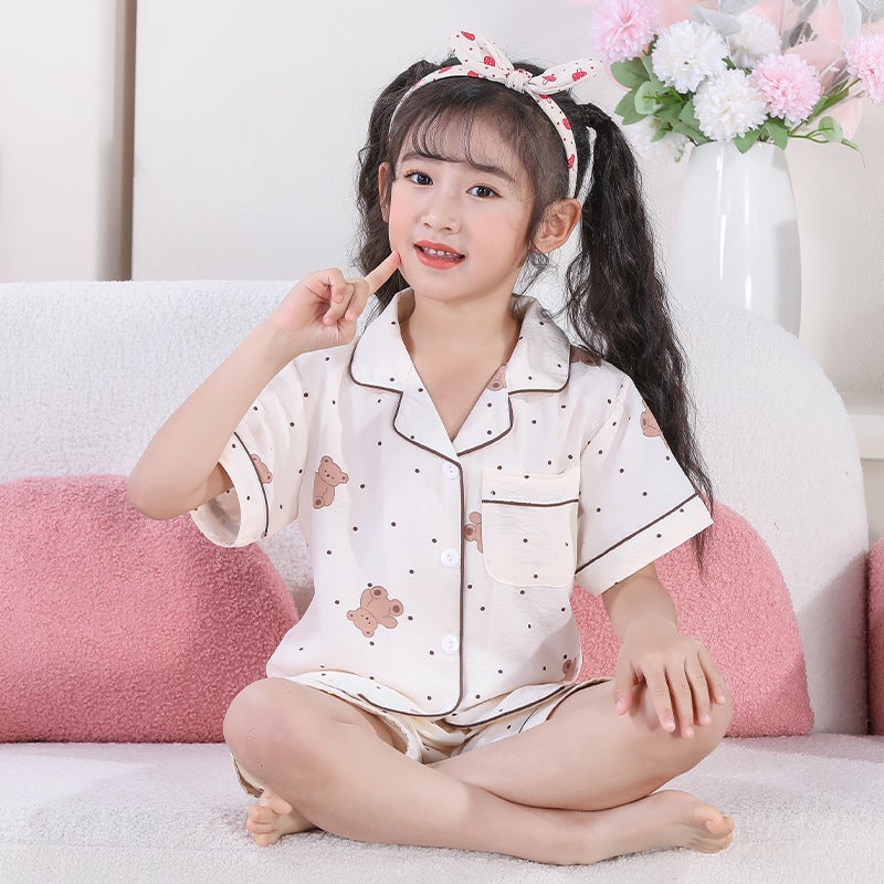 Kids Cloud Cotton Pajama Set 2487# Bear 