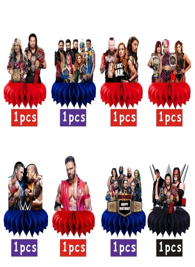 ARHAVI 8Pcs Wresting Table Centerpiece Birthday Party Supplies Table Decorations for Wresting Themed Party Decorations - Image 2