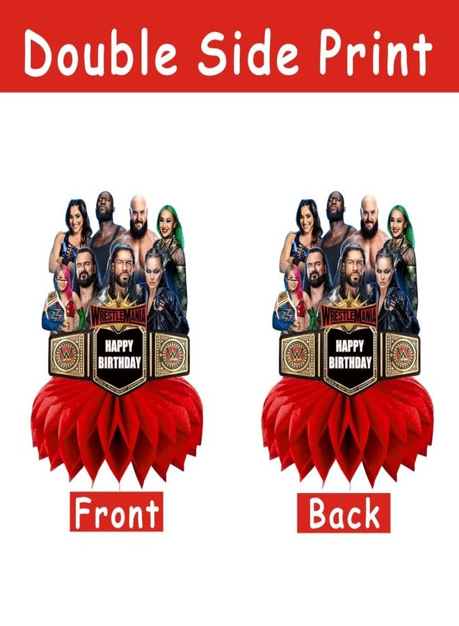 ARHAVI 8Pcs Wresting Table Centerpiece Birthday Party Supplies Table Decorations for Wresting Themed Party Decorations - Image 4