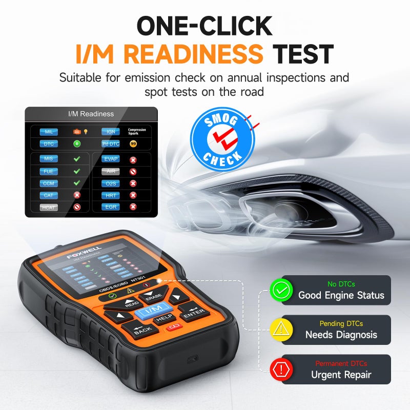 FOXWELL NT301 OBD2 Scanner Live Data Professional Mechanic OBDII Diagnostic Code Reader Tool for Check Engine Light - Image 5