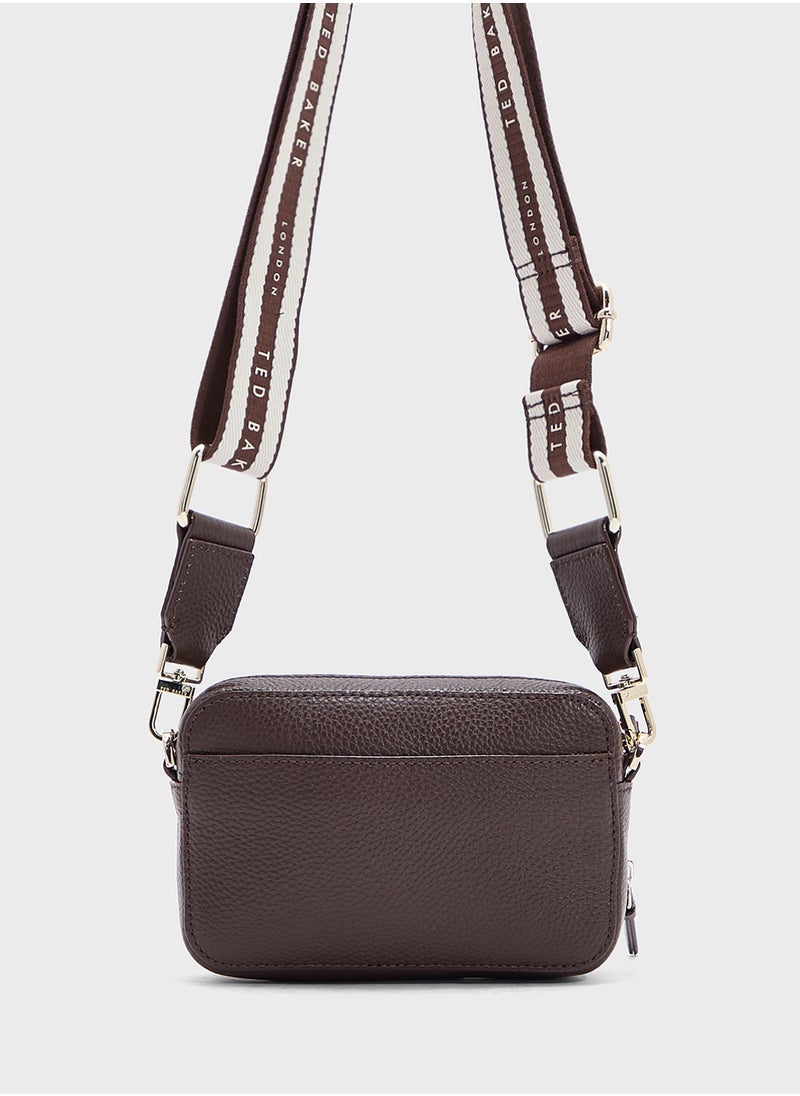 WILLSA Mini Webbing Leather Crossbody Bag