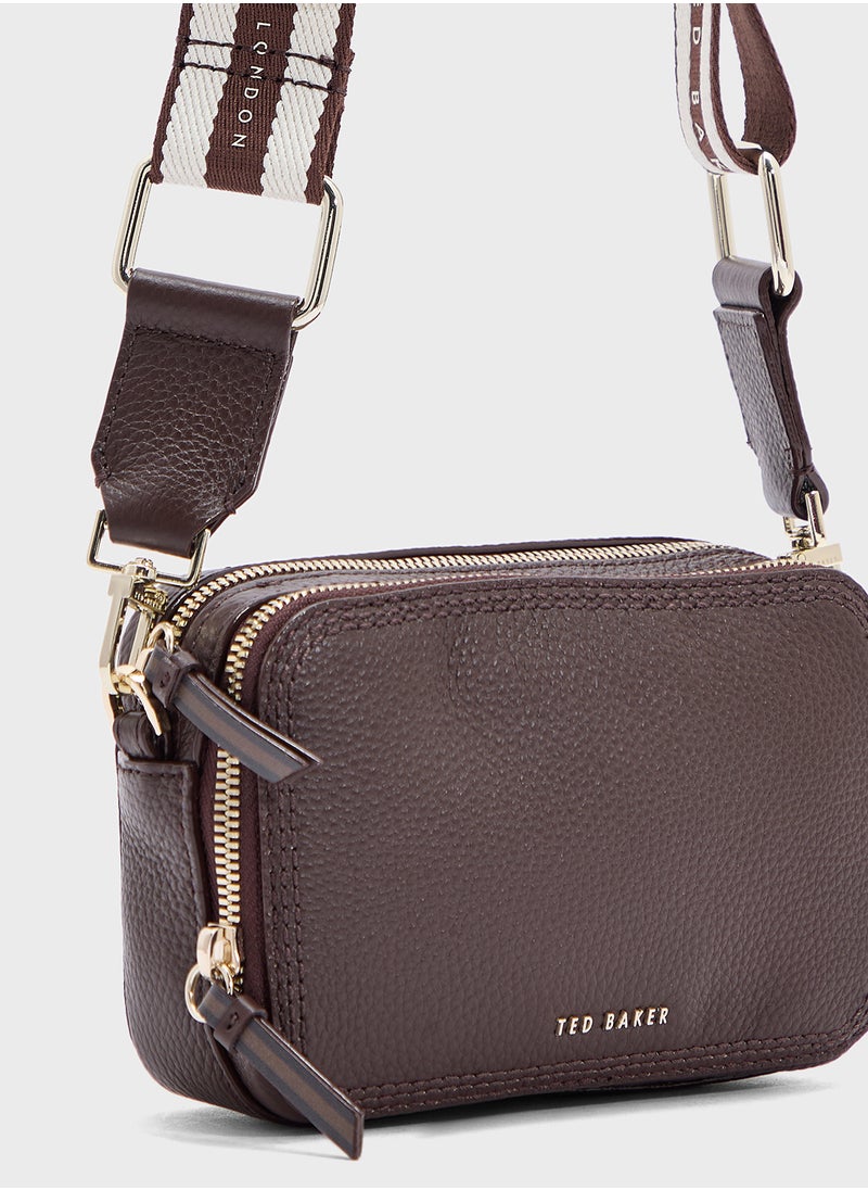 WILLSA Mini Webbing Leather Crossbody Bag