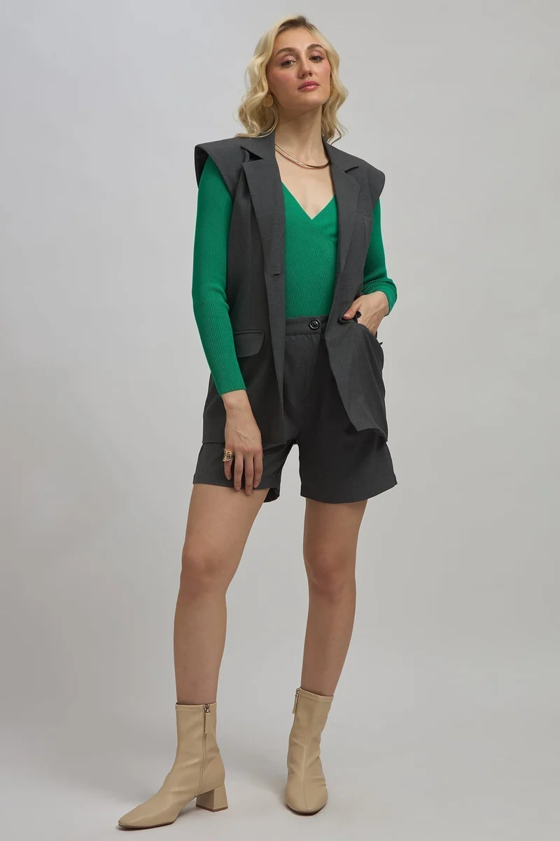 Virgio VIRGIO Viscose Full Sleeve V-Knit Cardigan