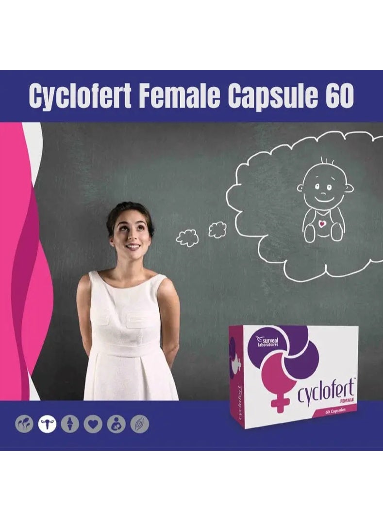 cyclo Cylcofert Female Soft Gel Capsules 60’s – Hormonal Balance, Fertility Support & Women’s Health - Image 4