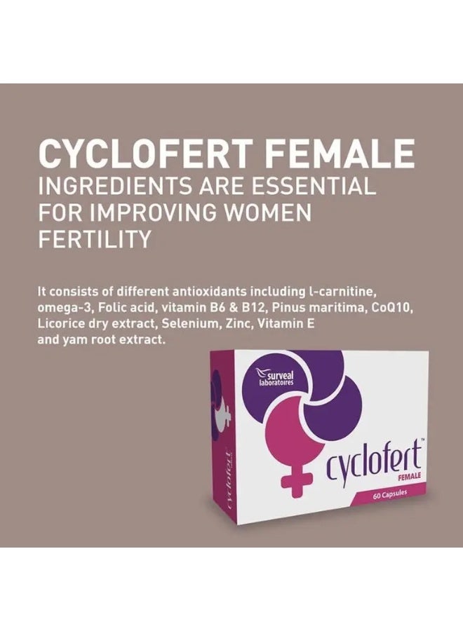 cyclo Cylcofert Female Soft Gel Capsules 60’s – Hormonal Balance, Fertility Support & Women’s Health - Image 3