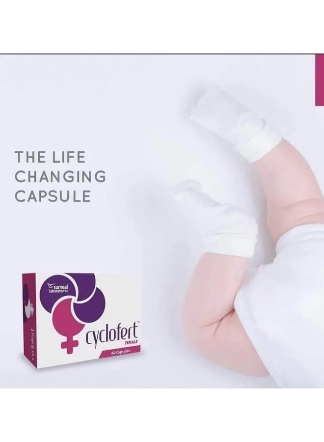 cyclo Cylcofert Female Soft Gel Capsules 60’s – Hormonal Balance, Fertility Support & Women’s Health - Image 2