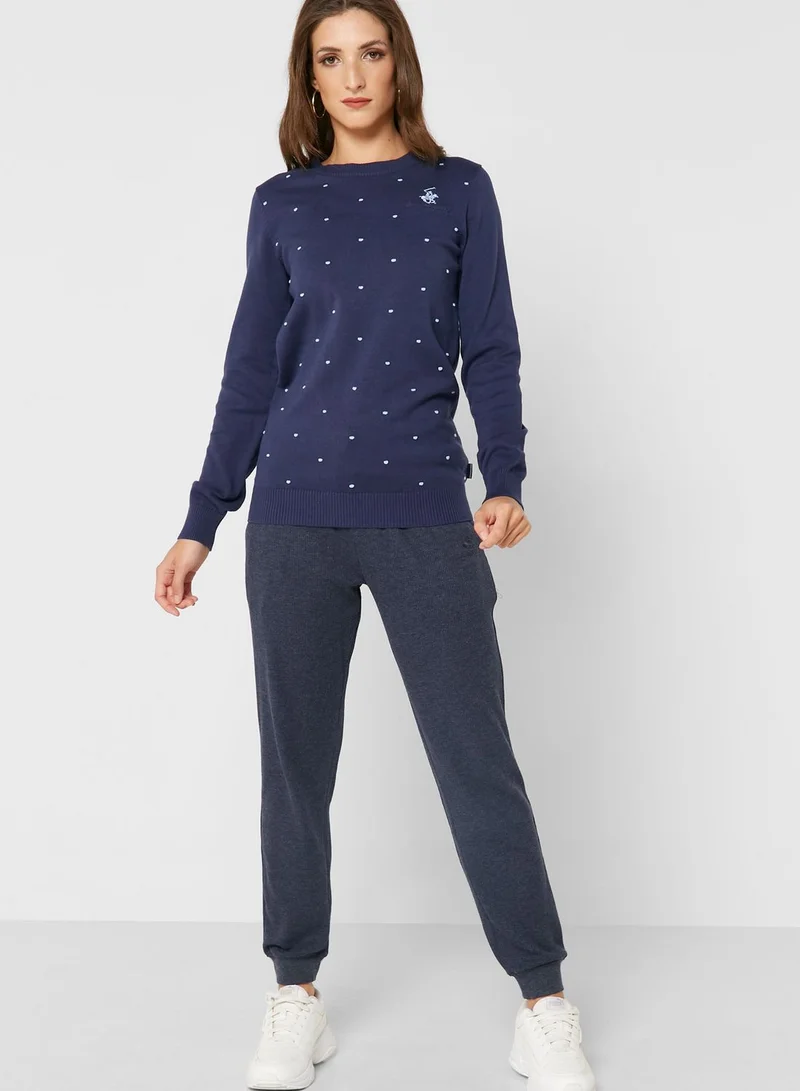 bhpoloclub Drawstring Detail High Waist Pants