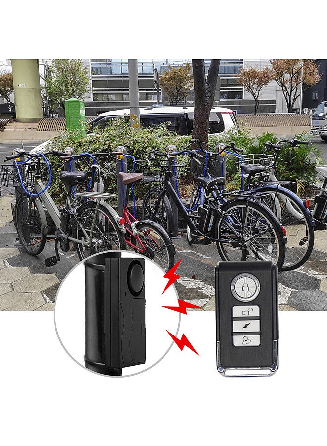 Generic 110dB Bike Alarm Wireless Vibration Motion Sensor Motorcycle Bicycle Security Sensors Bike Alarm with Remote - Image 2