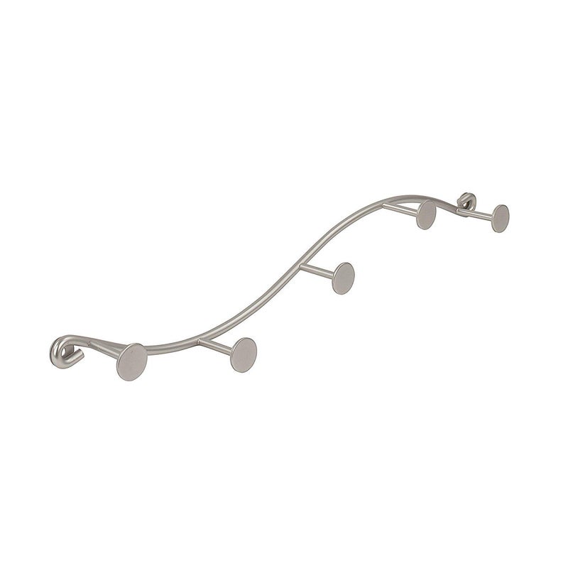 Spectrum Spectrum Sweep Wall Mount 5Hook Rack Satin Nickel  Wire Storage for Entryway Bathroom Backpack Coat Jacket Purse Belt Robe  More  Home Dcor  Apartment Essential 