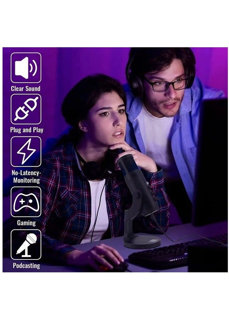 JMARY MC-PW9 USB Cable Microphone Voice Recording Tool RGB Light - Image 4