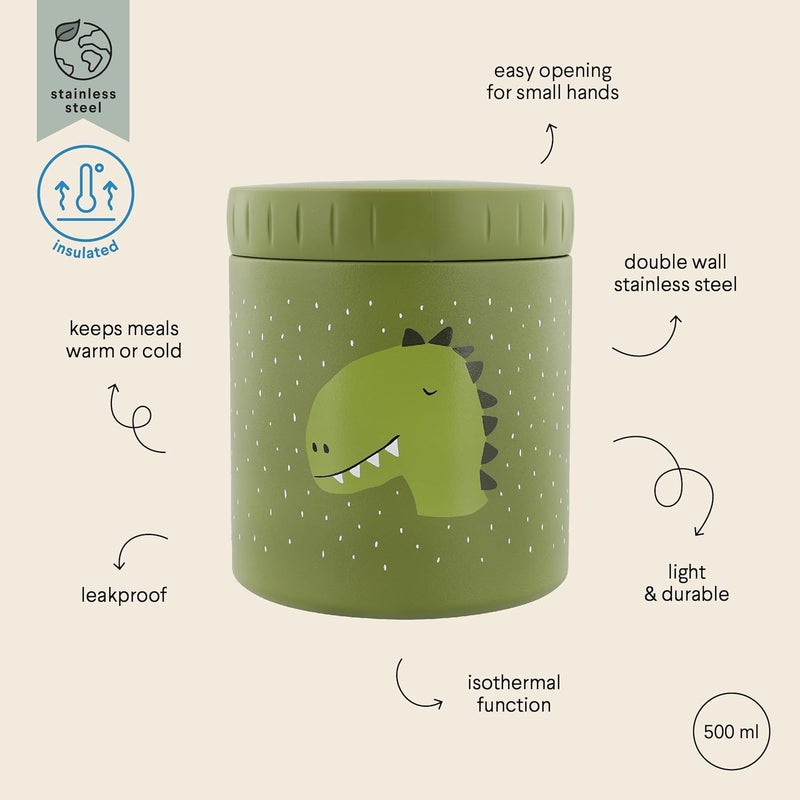 Trixie Stainless Steel Insulated Lunch Box 500ml - Mr. Dino - Image 4