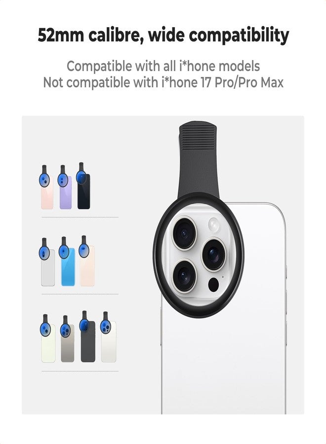 K&F Concept 52mm Clip-on CPL Phone Camera Lens Filter Kit, Circular Polarizer Polarizing Filter Compatible with iPhone 17 16 15 14 13 12 11 - Image 5