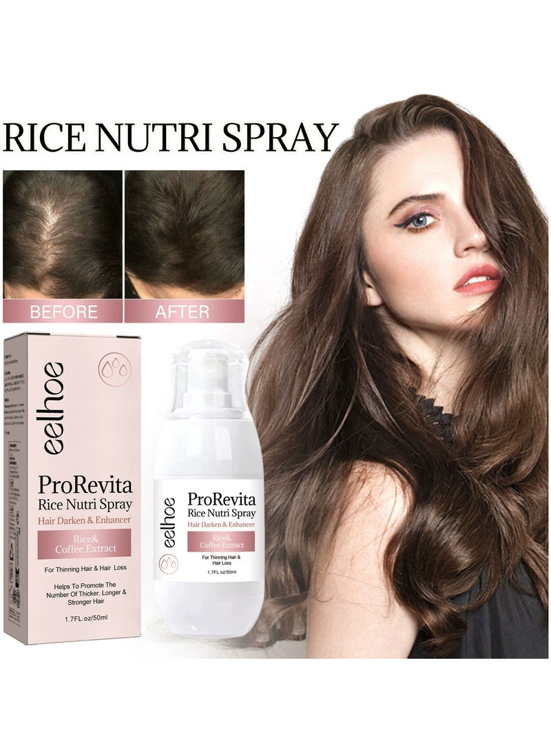 إيلهو بروفيتا بخاخ نمو الشعر بماء الأرز للنساء ، بيوتين ، كافيين ، زيت إكليل الجبل ، زيت الخروع - مصل نمو الشعر وعلاج تساقط الشعر 50 مل - Image 5