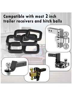 Excefore 6 Pack 2 Inch Hitch Receiver Silencer Pad,  for Adjustable Ball Mounts, Reduce Rattle, Multiple Size Combination, Compatible with Most 2 Inch Trailer Hitch Receiver  - Image 5
