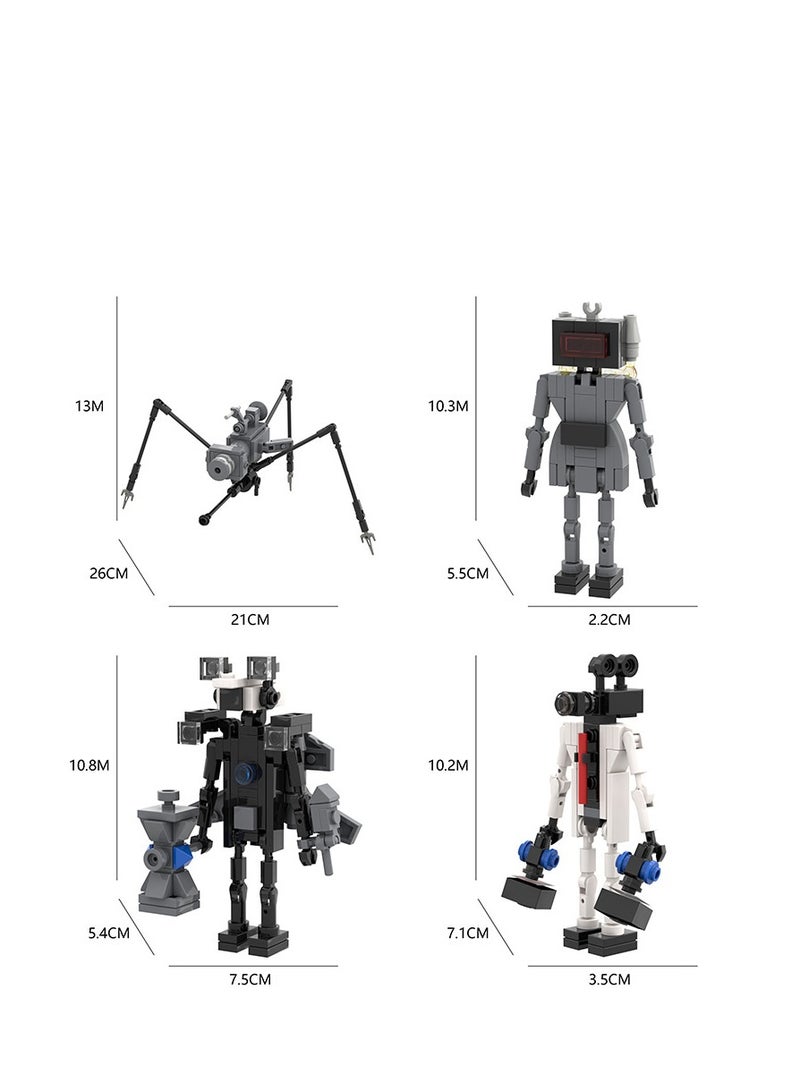 Skibidi Toilet Man Toy Building Blocks Set 330Pcs Mini Monitor Toy Ideas Toys Battle Horror Game Model Ideas Toys Gifts for Adult & Kids - Image 2