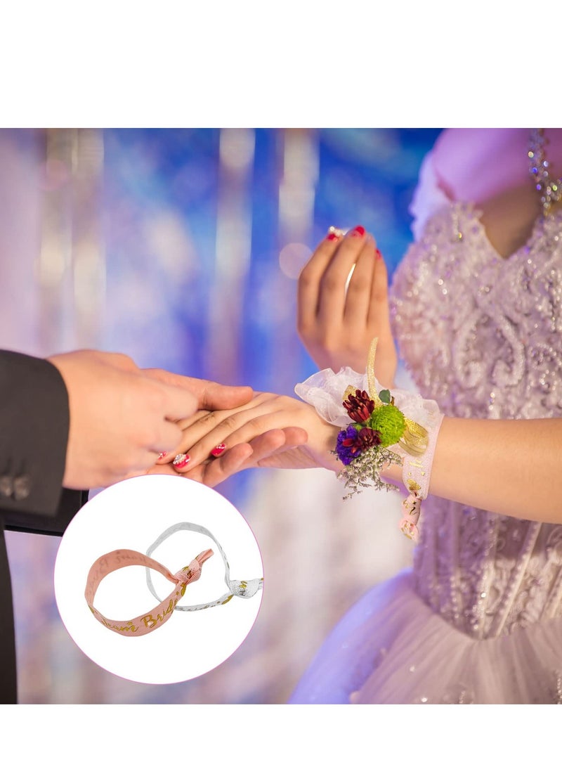 RTYY Hen Party Wristbands Set, 1 White Bride Wristband + 10pcs Rose Gold Team Bride Wristband, Hen Party Accessories for Wedding Engagement Bridal Shower Decorations Bag Fillers  - Image 4
