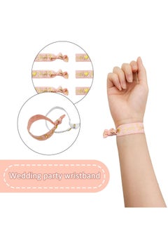 RTYY Hen Party Wristbands Set, 1 White Bride Wristband + 10pcs Rose Gold Team Bride Wristband, Hen Party Accessories for Wedding Engagement Bridal Shower Decorations Bag Fillers  - Image 2
