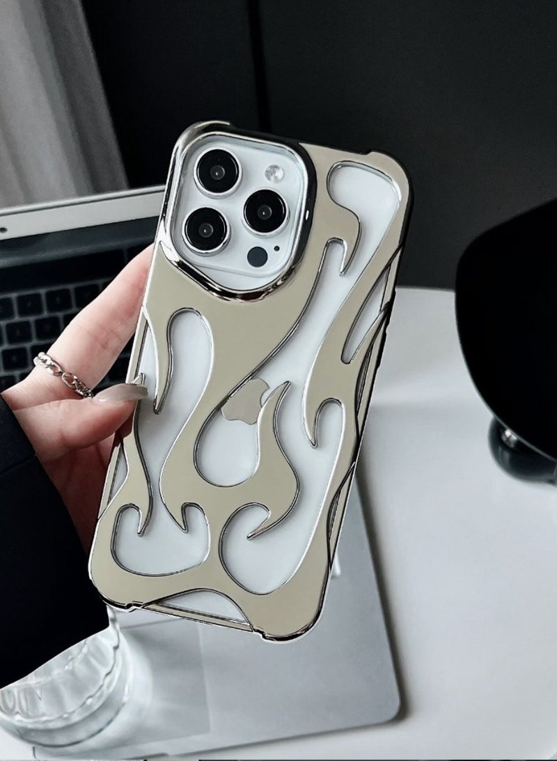 general Heat Dissipation for iPhone 15 Pro Max Case, Solid Color Hollow Flame Matte Soft Phone Case - Image 2
