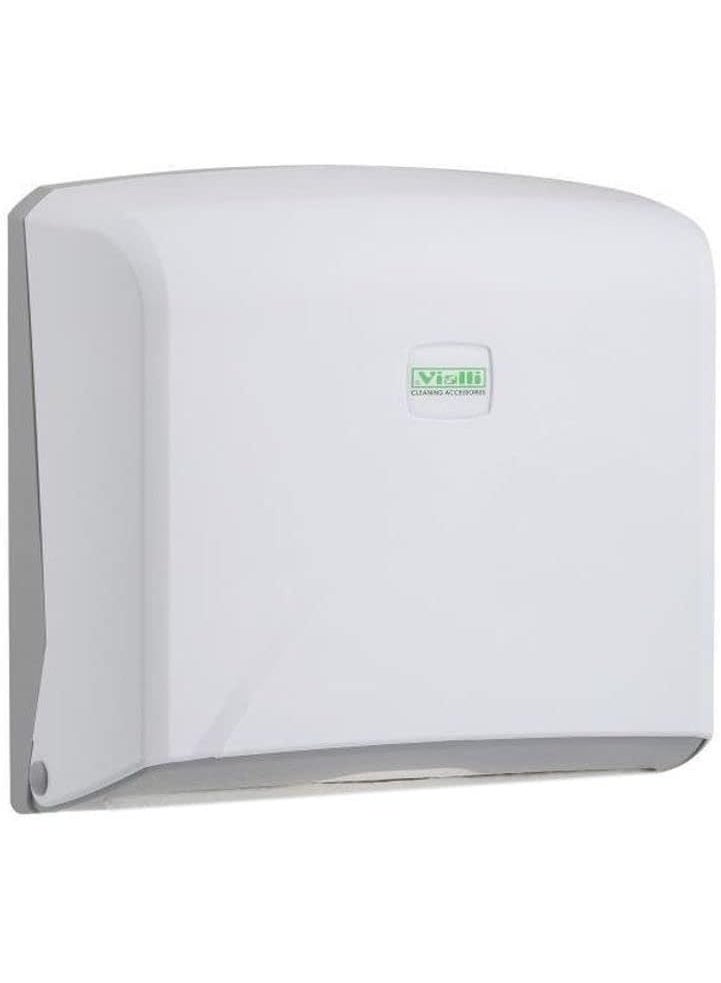فيالي موزع مناشف ورقية مطوية كيه 1 زد من فيالي، لون أبيض 200 ورقة - Image 1